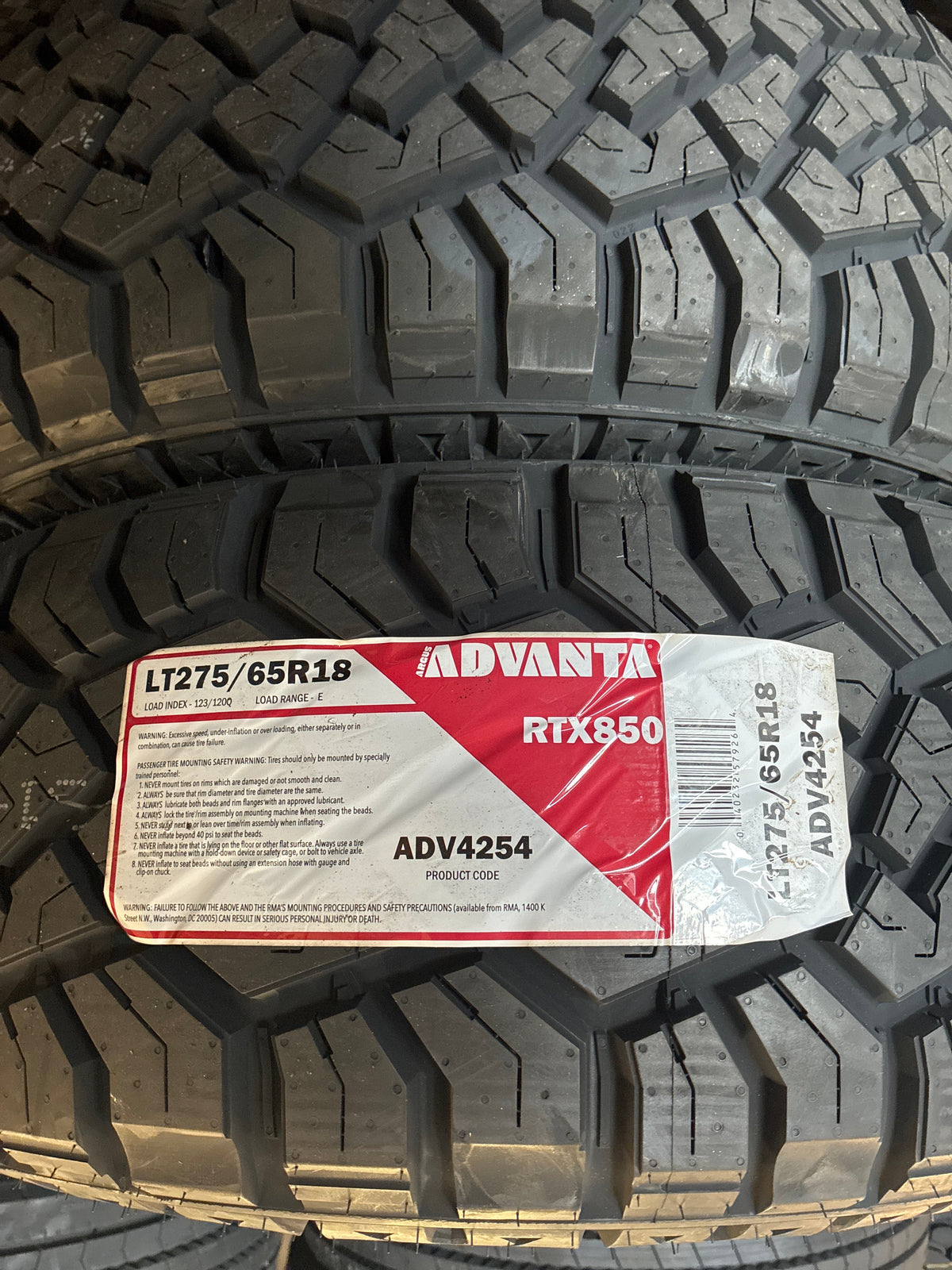 Lt275/65R18 Advanta RTX-850 BLK