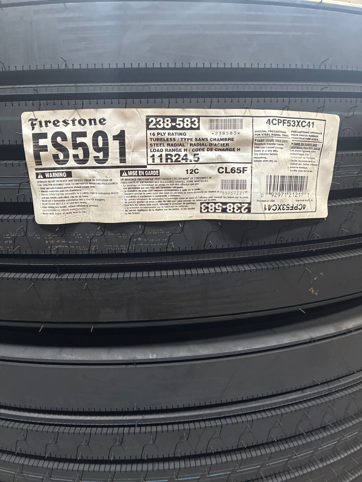 FS591 11R24.5-16 Steer / All Position Firestone