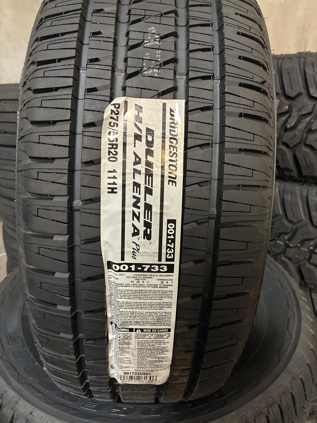 P275/55R20 DUELER H/L ALENZA PLUS BRIDGESTONE