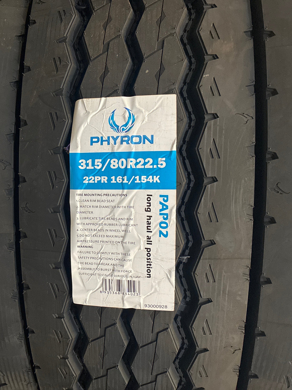 315/80R22.5 PAP02 PHYRON