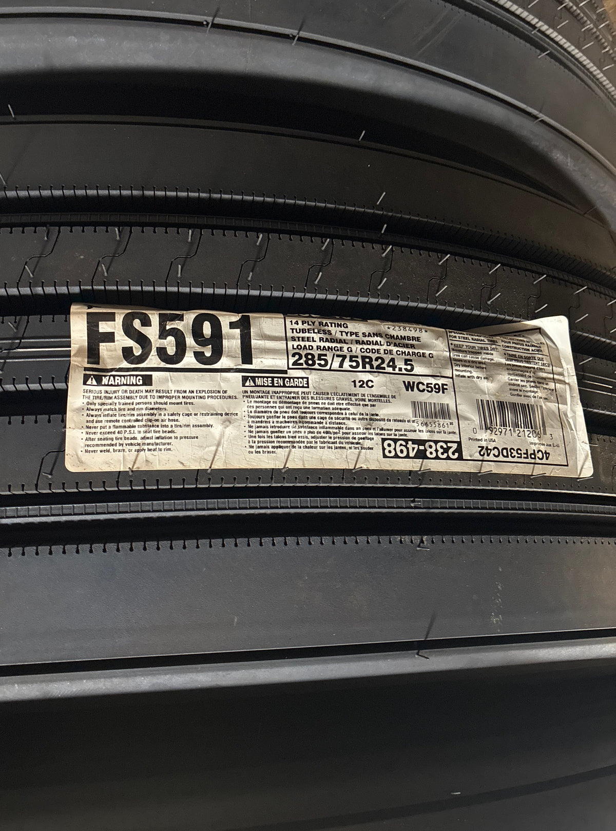 285/75R24.5 All Position Firestone FS591
