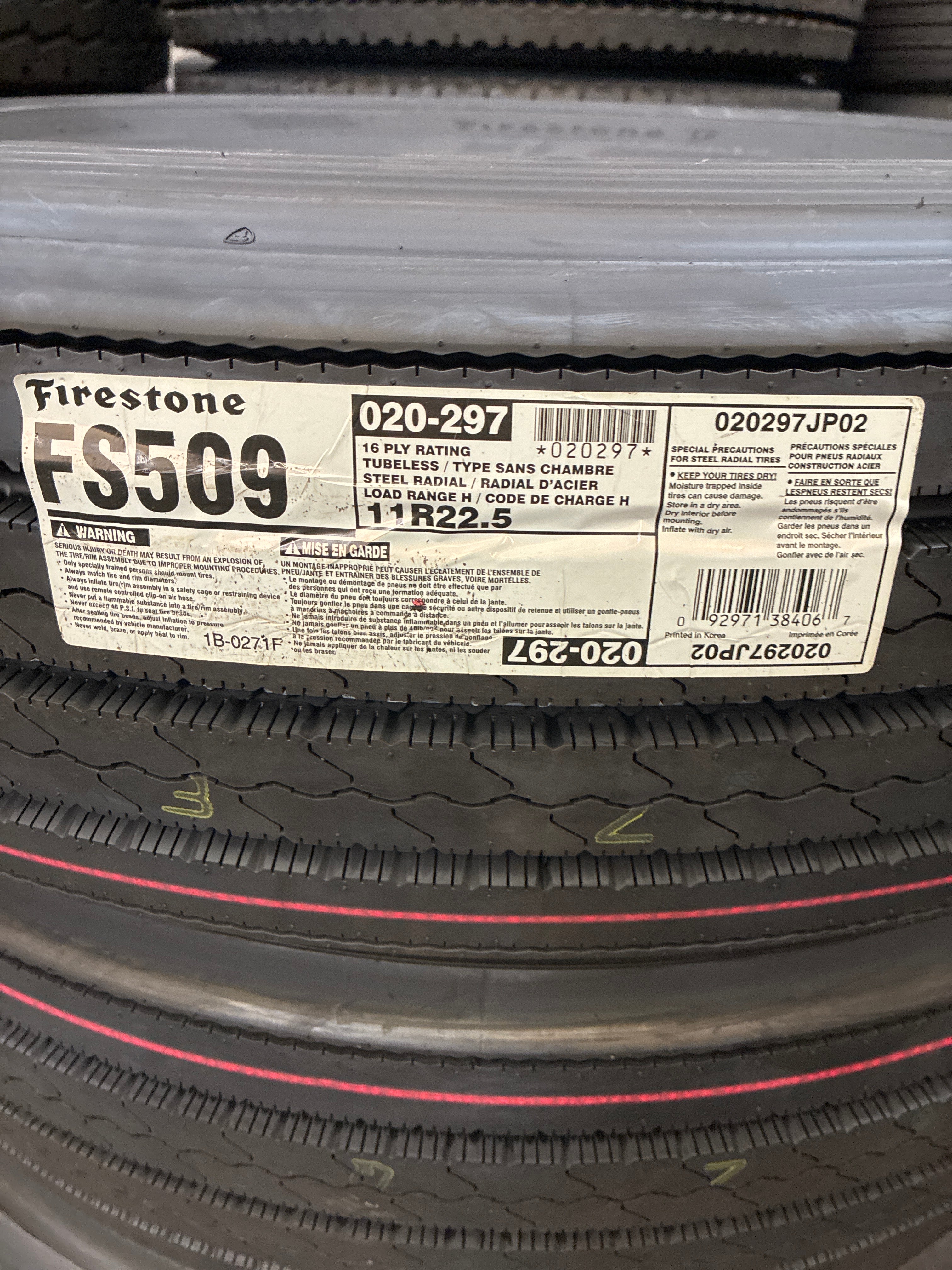 11R22.5 Firestone FS509 16PR
