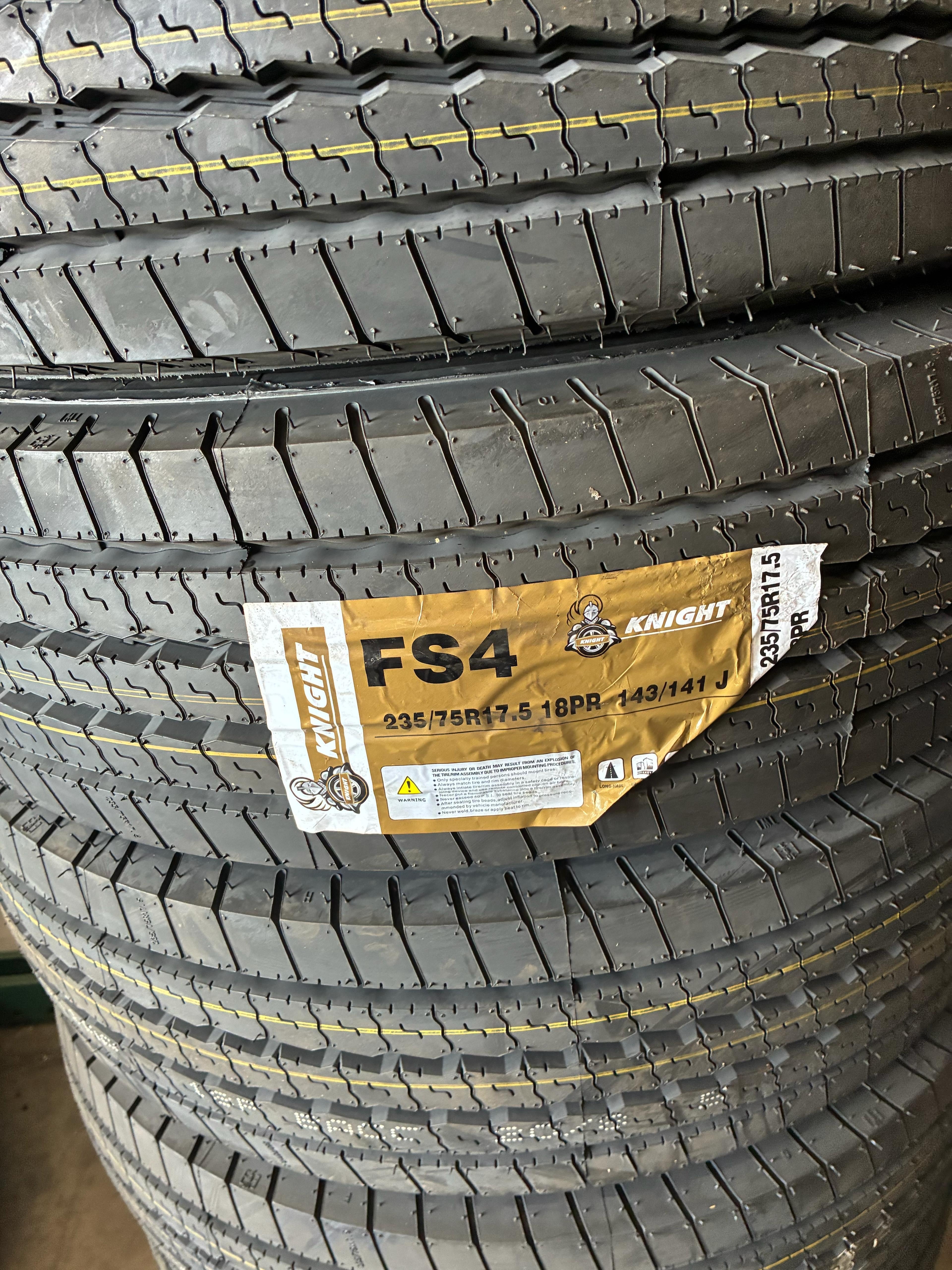 FS4 235/75r17.5 18ply Knight All Position Straight Rib Tire