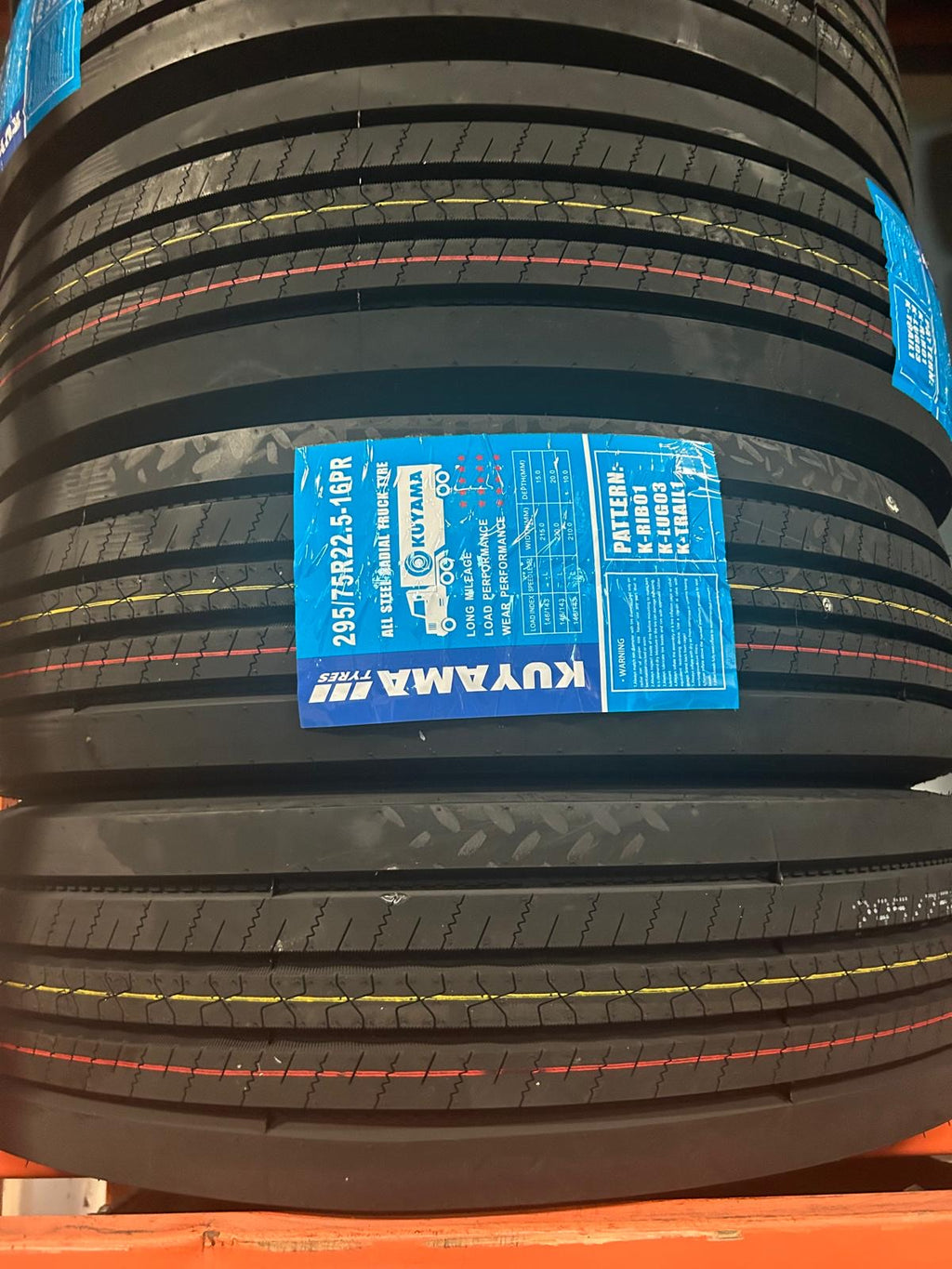 295/75r22.5 All Position Tire Kuyama K-RIB01