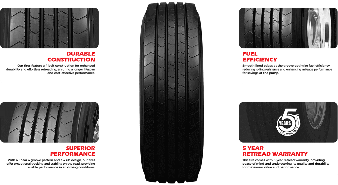11r22.5 Mastertrack TR Trailer Tire