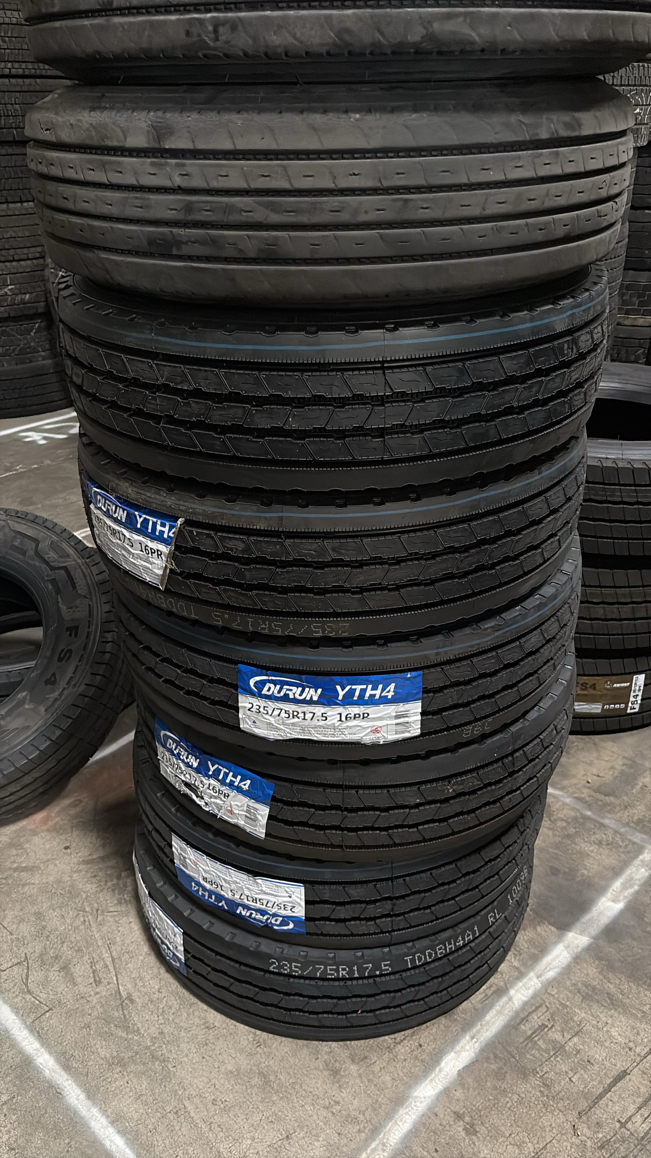 YTH4 235/75r17.5 16ply Durun All Position Straight Rib Tire