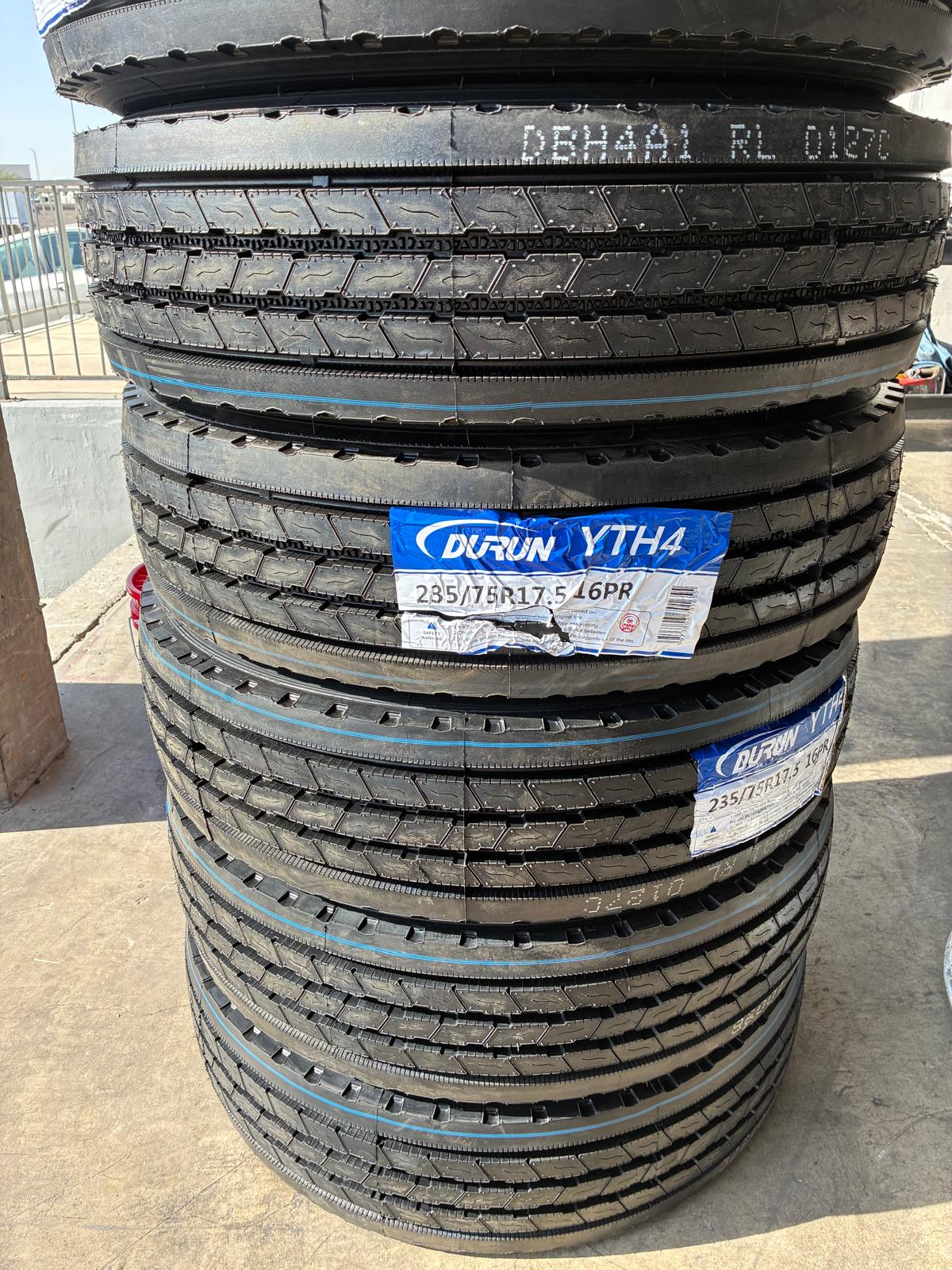 YTH4 235/75r17.5 16ply Durun All Position Straight Rib Tire