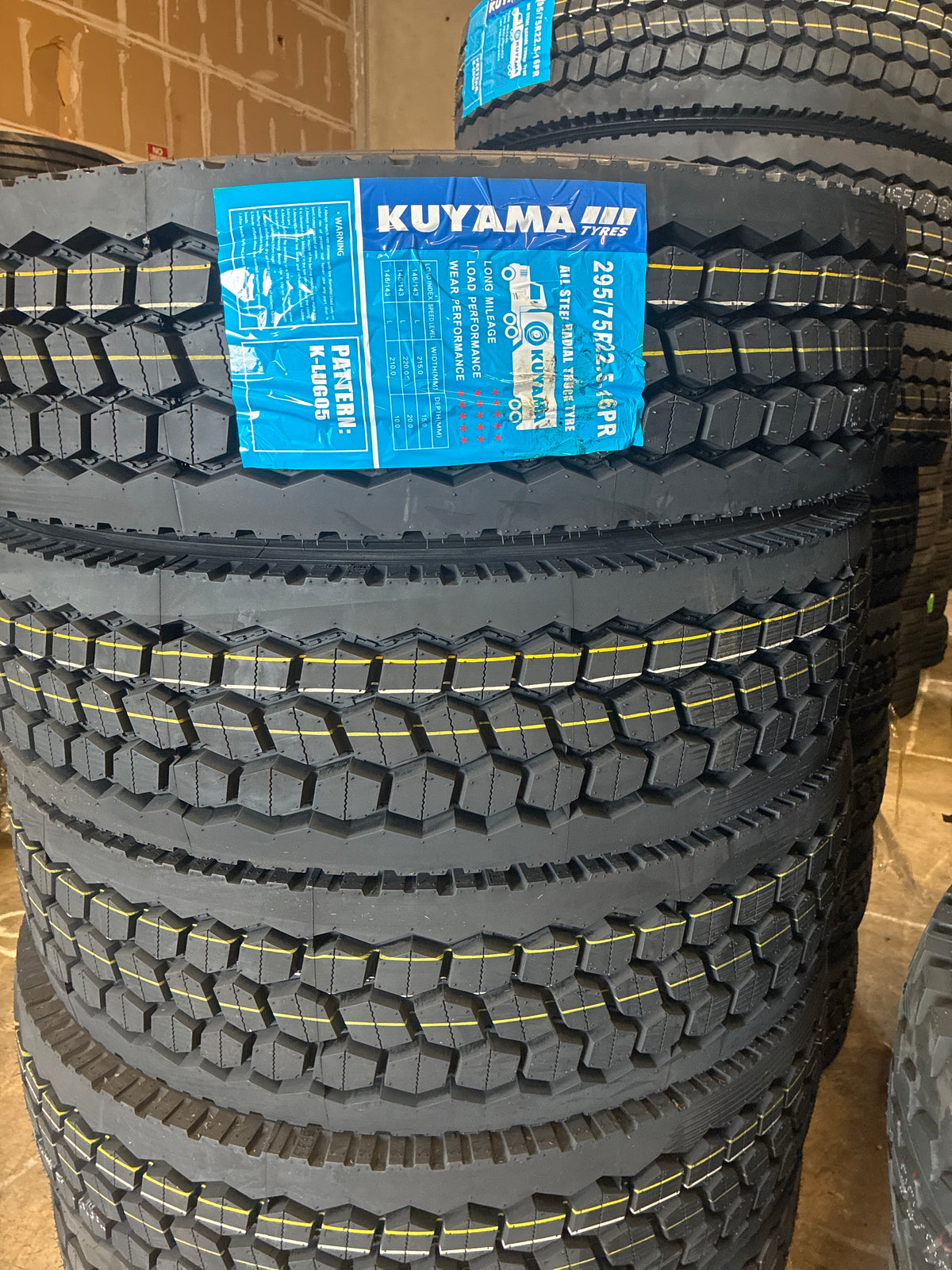 295/75R22.5 16PR Kuyama K-LUG05