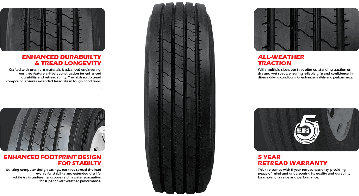 11r22.5 Mastertrack M-TRAC AP All Position Tire
